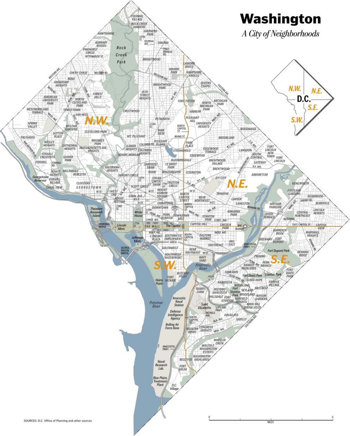 washington dc-området kart
