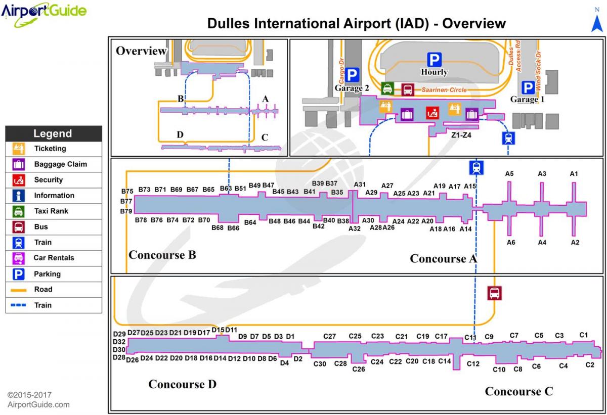 dulles airport terminal kart