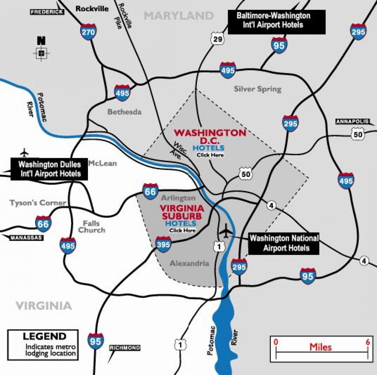 washington dc-området flyplasser kart