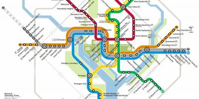 Washington dc metro-systemet kart