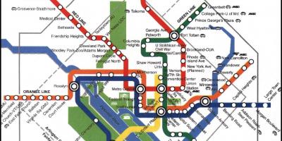 Washington dc metro tog kart