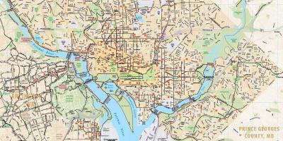Washington dc sykkel kart