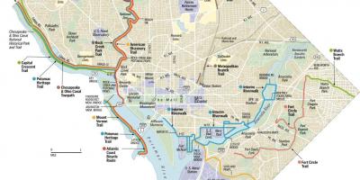 Washington dc sykkelstier kart