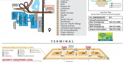Washington dulles internasjonale flyplass kart