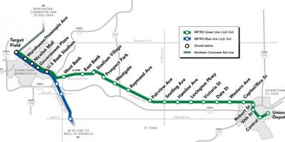Grønn linje dc metro kart