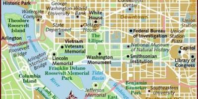 Washington-området kart