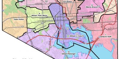 Kart over washington dc-distriktet