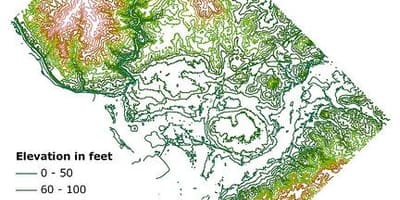 Dc høyde kartet